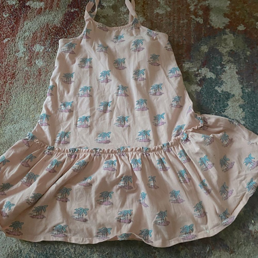 Girls casual sundress with print detail